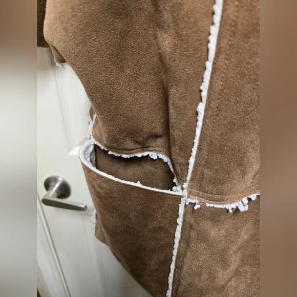 Chico’s Poncho Cape Jacket Sherpa Sz8/10 - Picture 8 of 17